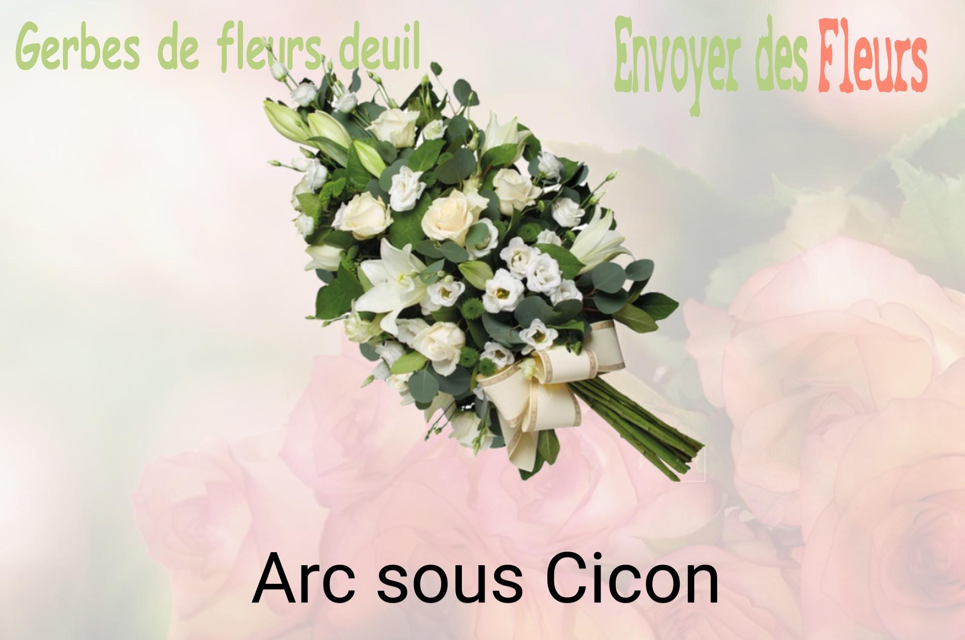 Gerbe de fleurs de deuil livrée à Arc-sous-Cicon